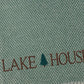 55" X 70" Sage And White Cotton Blend Lake House Embroidered Throw Blanket with Fringe