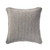 22" Beige And Cream Beach Striped Cotton Throw Pillow Cover