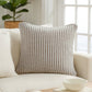22" Beige And Cream Beach Striped Cotton Throw Pillow Cover