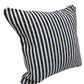 22" Blue And White Striped Cotton Throw Pillow Cover