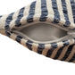 22" Blue And White Striped Cotton Throw Pillow Cover