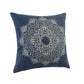 20" Blue And White Medallion Cotton Throw Pillow Cover