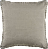 24" Gray Cotton Throw Pillow Cover