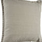 24" Gray Cotton Throw Pillow Cover