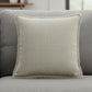 24" Gray Cotton Throw Pillow Cover