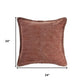 24" Brown And Orange Cotton Throw Pillow Cover
