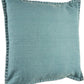 24" Blue Cotton Throw Pillow Cover