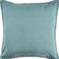 24" Blue Cotton Throw Pillow Cover