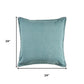24" Blue Cotton Throw Pillow Cover