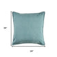 24" Blue Cotton Throw Pillow Cover