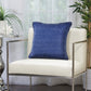 24" Blue Cotton Throw Pillow Cover