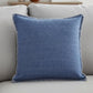 24" Blue Cotton Throw Pillow Cover