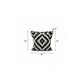 20" Black And White Geometric Polyester Blend Throw Pillow Cover