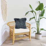 18" Blue Polyester Blend Throw Pillow Cover