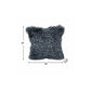 18" Blue Polyester Blend Throw Pillow Cover