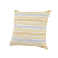 18" Yellow And Gray Beach Chevron Cotton Throw Pillow Cover