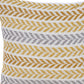 18" Yellow And Gray Beach Chevron Cotton Throw Pillow Cover