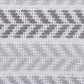 18" Gray And White Beach Chevron Cotton Throw Pillow Cover