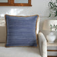 20" Blue And Tan Beach Cotton Blend Throw Pillow Cover