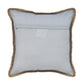 20" Blue And Tan Beach Cotton Blend Throw Pillow Cover with Texture