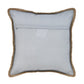 20" Blue And Tan Beach Cotton Blend Throw Pillow Cover