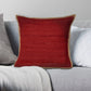 20" Red And Tan Beach Cotton Blend Throw Pillow Cover