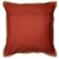 20" Red And Tan Beach Cotton Blend Throw Pillow Cover