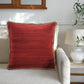 20" Red And Tan Beach Cotton Blend Throw Pillow Cover