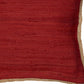 20" Red And Tan Beach Cotton Blend Throw Pillow Cover with Texture