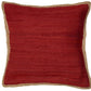20" Red And Tan Beach Cotton Blend Throw Pillow Cover with Texture