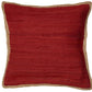 20" Red And Tan Beach Cotton Blend Throw Pillow Cover