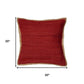 20" Red And Tan Beach Cotton Blend Throw Pillow Cover with Texture