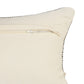 20" Black And Cream Geometric Cotton Throw Pillow Cover with Fringe And Texture