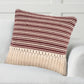 20" Red And Black Striped Cotton Throw Pillow Cover