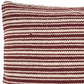 20" Red And Black Striped Cotton Throw Pillow Cover