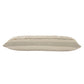 14" X 36" Ivory And Gray Lumbar Striped Cotton Throw Pillow Cover with Fringe And Texture