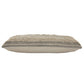 14" X 36" Beige And Black Lumbar Striped Cotton Throw Pillow Cover