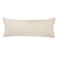 14" X 36" Cream And Gray Lumbar Striped Cotton Throw Pillow Cover with Fringe And Texture