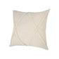 26" Beige And Cream Floor Diamond Cotton Throw Pillow Cover