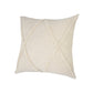 26" Beige Floor Diamond Cotton Throw Pillow Cover with Tufts And Texture