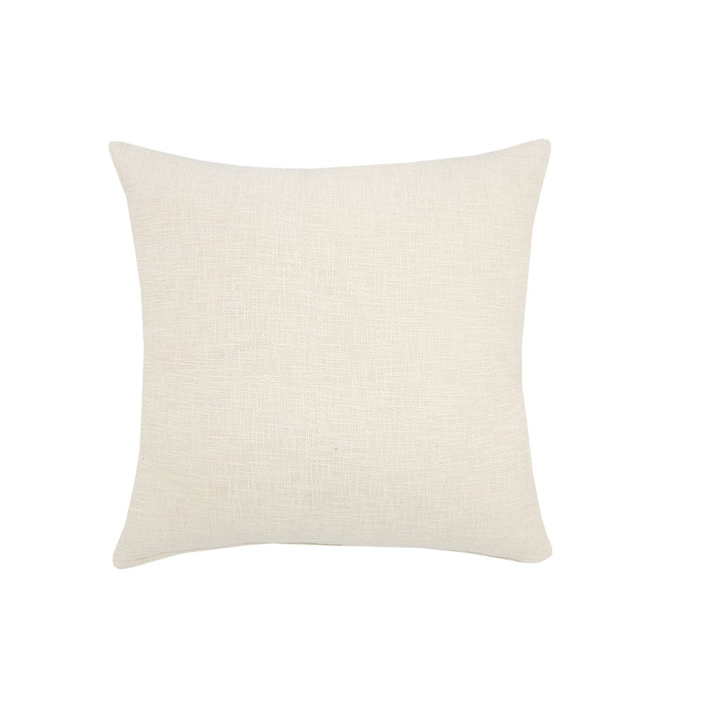 26" Beige Floor Diamond Cotton Throw Pillow Cover with Tufts And Texture