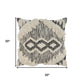 20" Black And White Geometric Wool Blend Throw Pillow Cover