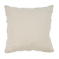 18" Pink And Ivory Striped Cotton Blend Throw Pillow Cover with Texture