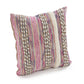 18" Pink And Ivory Striped Cotton Blend Throw Pillow Cover