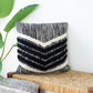 18" Black And Ivory Chevron Cotton Throw Pillow Cover