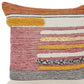 18" Orange And Yellow Striped Cotton Throw Pillow Cover