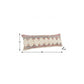14" X 36" Natural Blue And Red Lumbar Geometric Cotton Throw Pillow Cover with Tufts
