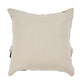 18" Blue And Tan Beach Striped Cotton Throw Pillow Cover with Tassels Tufts And Texture