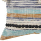 18" Blue And Tan Beach Striped Cotton Throw Pillow Cover