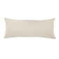 14" X 36" Blue And Tan Lumbar Beach Striped Cotton Throw Pillow Cover with Tufts And Texture